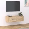 VidaXL Meuble TV Suspendu Chêne Sonoma 80x36x25 Cm Bois D’ingénierie 17