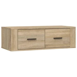 VidaXL Meuble TV Suspendu Chêne Sonoma 80x36x25 Cm Bois D’ingénierie 9