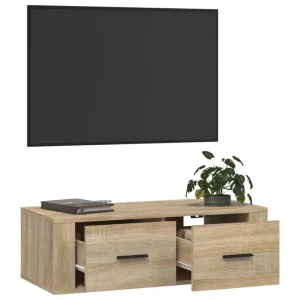 VidaXL Meuble TV Suspendu Chêne Sonoma 80x36x25 Cm Bois D’ingénierie 15