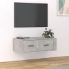 VidaXL Meuble TV Suspendu Gris Béton 80x36x25 Cm Bois D’ingénierie 19