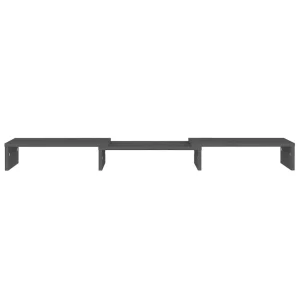 VidaXL Support De Moniteur Gris 80x24x10,5 Cm Bois De Pin Solide 15