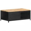 VidaXL Table Basse 90x50x37 Cm Bois Massif De Manguier Brut 19