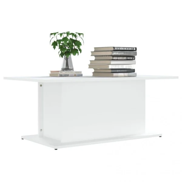 VidaXL Table Basse Blanc 102×55,5×40 Cm Aggloméré 4