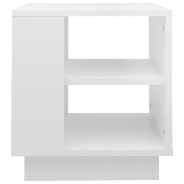 VidaXL Table Basse Blanc Brillant 40x40x43 Cm Bois D’ingénierie 6