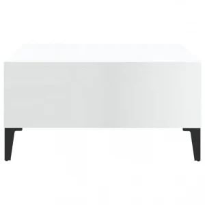 VidaXL Table Basse Blanc Brillant 60x60x30 Cm Aggloméré 15