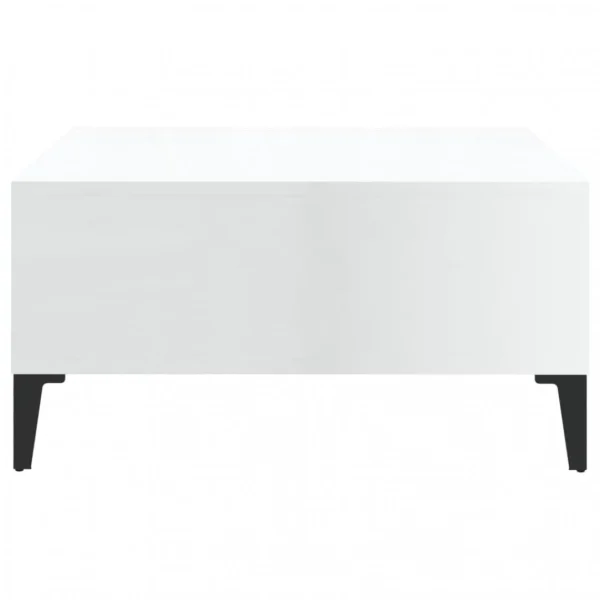 VidaXL Table Basse Blanc Brillant 60x60x30 Cm Aggloméré 6