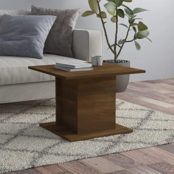 VidaXL Table Basse Chêne Marron 55,5×55,5×40 Cm Aggloméré 1