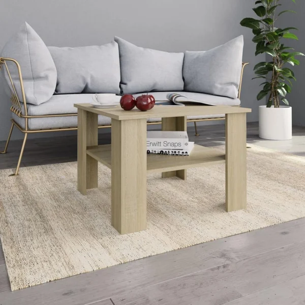 VidaXL Table Basse Chêne Sonoma 60 X 60 X 42 Cm Aggloméré 1