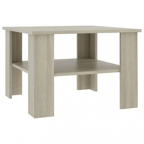 VidaXL Table Basse Chêne Sonoma 60 X 60 X 42 Cm Aggloméré 3