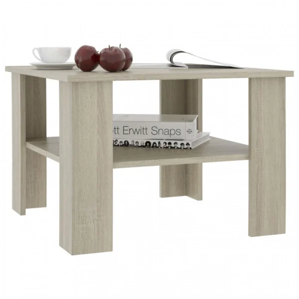 VidaXL Table Basse Chêne Sonoma 60 X 60 X 42 Cm Aggloméré 4