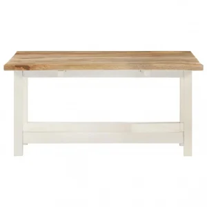 VidaXL Table Basse Extensible Blanc 90x(45-90)x45 Cm Bois De Manguier 9