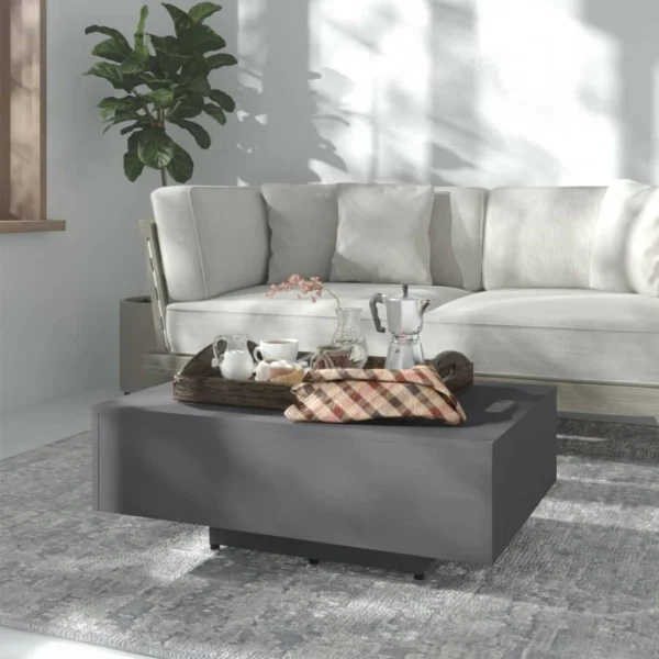 VidaXL Table Basse Gris 85x55x31 Cm Aggloméré 1