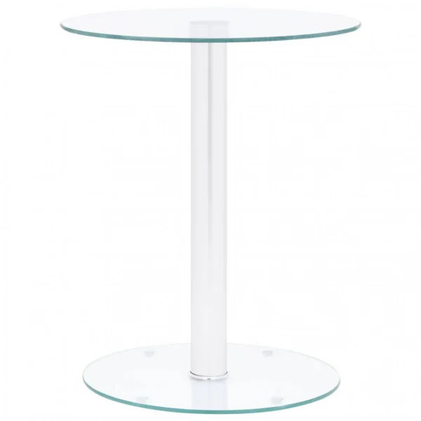 VidaXL Table Basse Transparent 40 Cm Verre Trempé 1