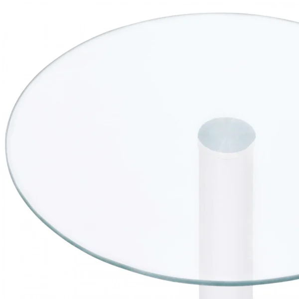 VidaXL Table Basse Transparent 40 Cm Verre Trempé 4