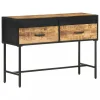 VidaXL Table Console 110x35x75 Cm Bois De Manguier Brut 19