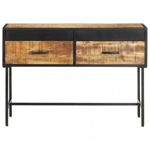 VidaXL Table Console 110x35x75 Cm Bois De Manguier Brut 13