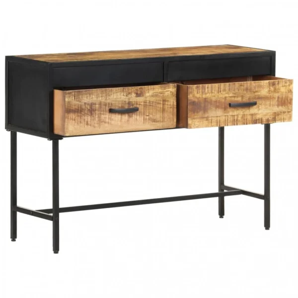 VidaXL Table Console 110x35x75 Cm Bois De Manguier Brut 6