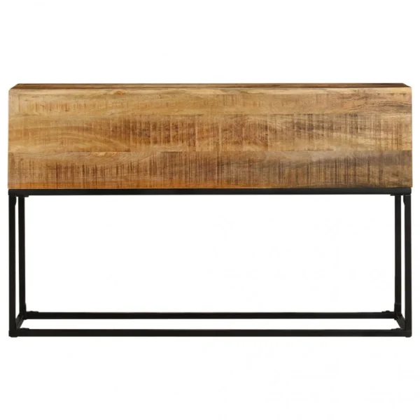 VidaXL Table Console 120x30x75 Cm Bois De Manguier Brut 3