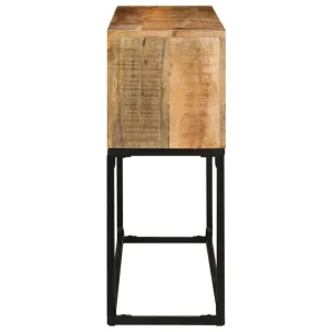 VidaXL Table Console 120x30x75 Cm Bois De Manguier Brut 11