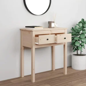 VidaXL Table Console 70x35x75 Cm Bois Massif De Pin 9