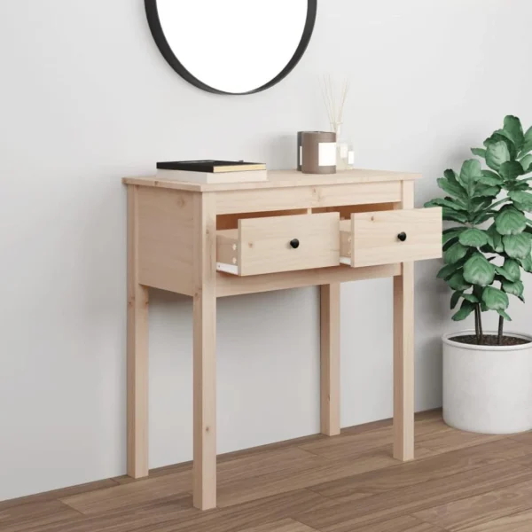 VidaXL Table Console 70x35x75 Cm Bois Massif De Pin 3