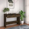 VidaXL Table Console Chêne Fumé 100x35x76,5 Cm Aggloméré 17