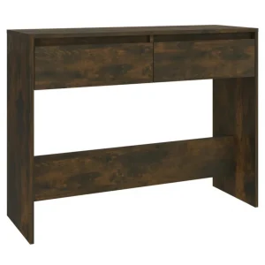 VidaXL Table Console Chêne Fumé 100x35x76,5 Cm Aggloméré 9