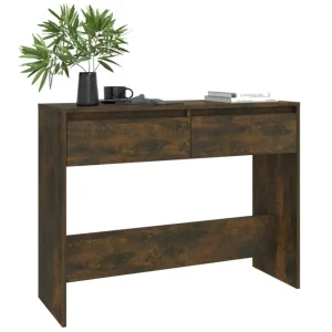 VidaXL Table Console Chêne Fumé 100x35x76,5 Cm Aggloméré 11