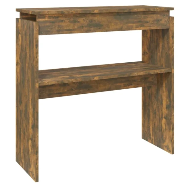 VidaXL Table Console Chêne Fumé 80x30x80 Cm Bois D’ingénierie 3