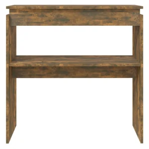 VidaXL Table Console Chêne Fumé 80x30x80 Cm Bois D’ingénierie 11