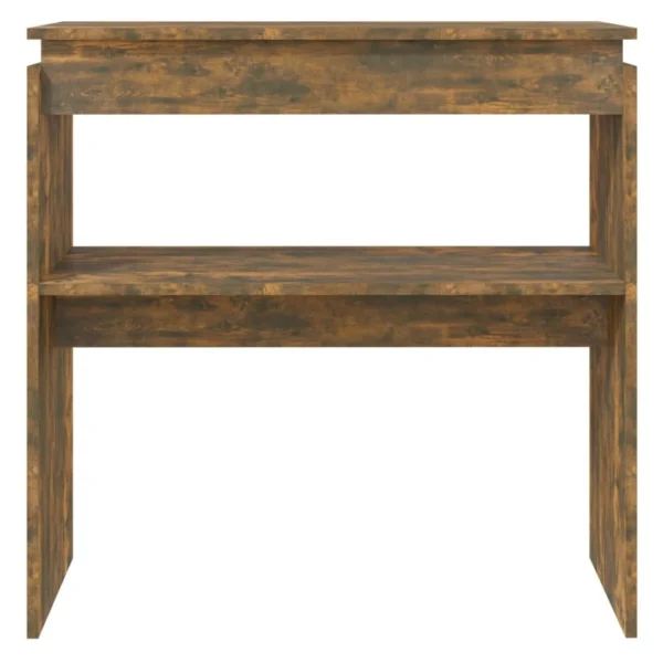 VidaXL Table Console Chêne Fumé 80x30x80 Cm Bois D’ingénierie 4