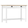 VidaXL Table Console Hill Avec 2 Tiroirs 110x45x74 Cm Pin Solide 19