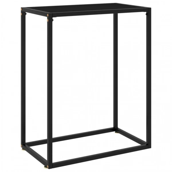 VidaXL Table Console Noir 60x35x75 Cm Verre Trempé 1