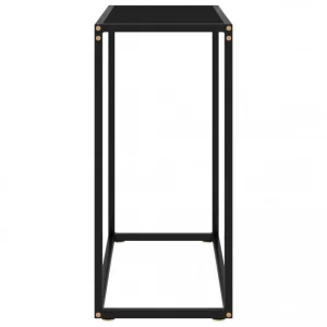 VidaXL Table Console Noir 60x35x75 Cm Verre Trempé 11