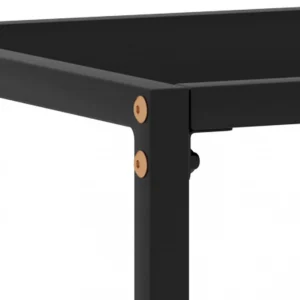 VidaXL Table Console Noir 60x35x75 Cm Verre Trempé 15