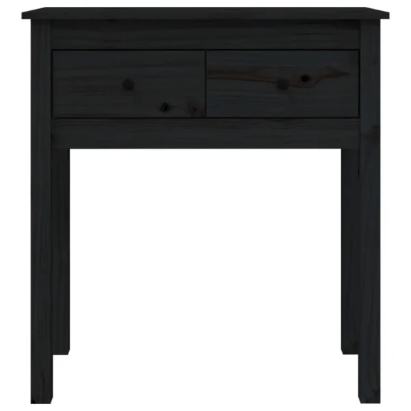 VidaXL Table Console Noir 70x35x75 Cm Bois Massif De Pin 6