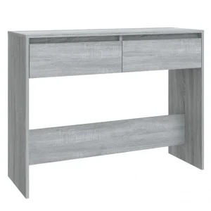 VidaXL Table Console Sonoma Gris 100x35x76,5 Cm Aggloméré 9