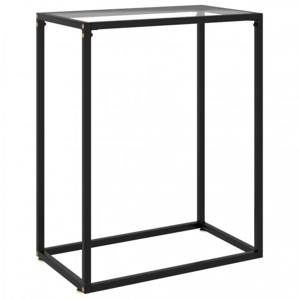 VidaXL Table Console Transparent 60x35x75 Cm Verre Trempé 1