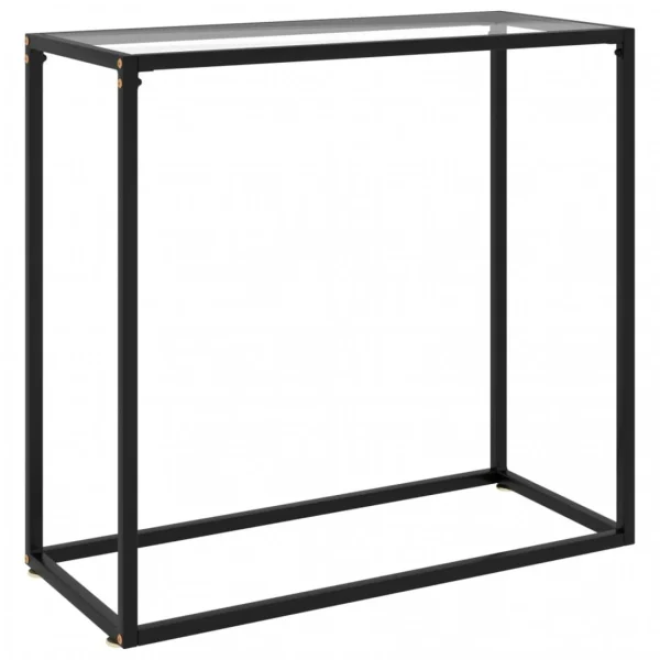 VidaXL Table Console Transparent 80x35x75 Cm Verre Trempé 1