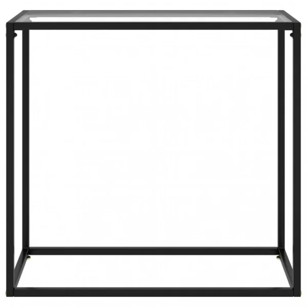 VidaXL Table Console Transparent 80x35x75 Cm Verre Trempé 3