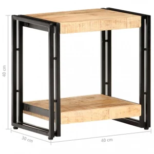 VidaXL Table D’appoint 40x30x40 Cm Bois De Manguier Brut 15