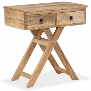 VidaXL Table D’appoint Bois De Manguier Massif 65 X 40 X 76 Cm 11