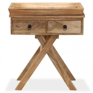 VidaXL Table D’appoint Bois De Manguier Massif 65 X 40 X 76 Cm 15