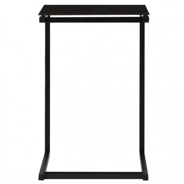 VidaXL Table D’appoint Noir 40x40x60 Cm Verre Trempé 3