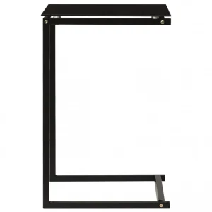 VidaXL Table D’appoint Noir 40x40x60 Cm Verre Trempé 11