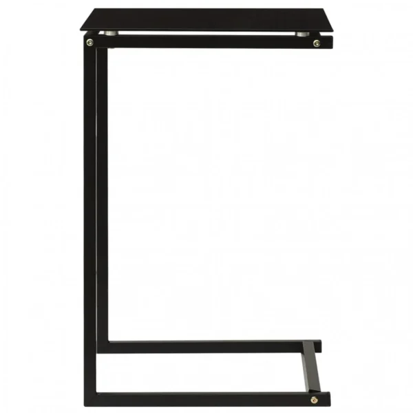 VidaXL Table D’appoint Noir 40x40x60 Cm Verre Trempé 4