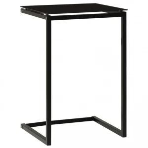 VidaXL Table D’appoint Noir 40x40x60 Cm Verre Trempé 13