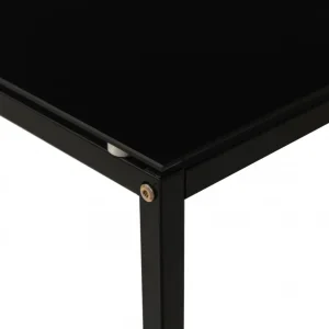 VidaXL Table D’appoint Noir 40x40x60 Cm Verre Trempé 15