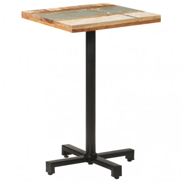 VidaXL Table De Bistro Carrée 50x50x75 Cm Bois De Récupération Mass… 1