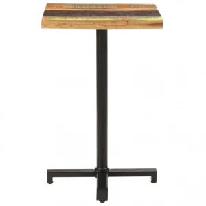 VidaXL Table De Bistro Carrée 50x50x75 Cm Bois De Récupération Mass… 9